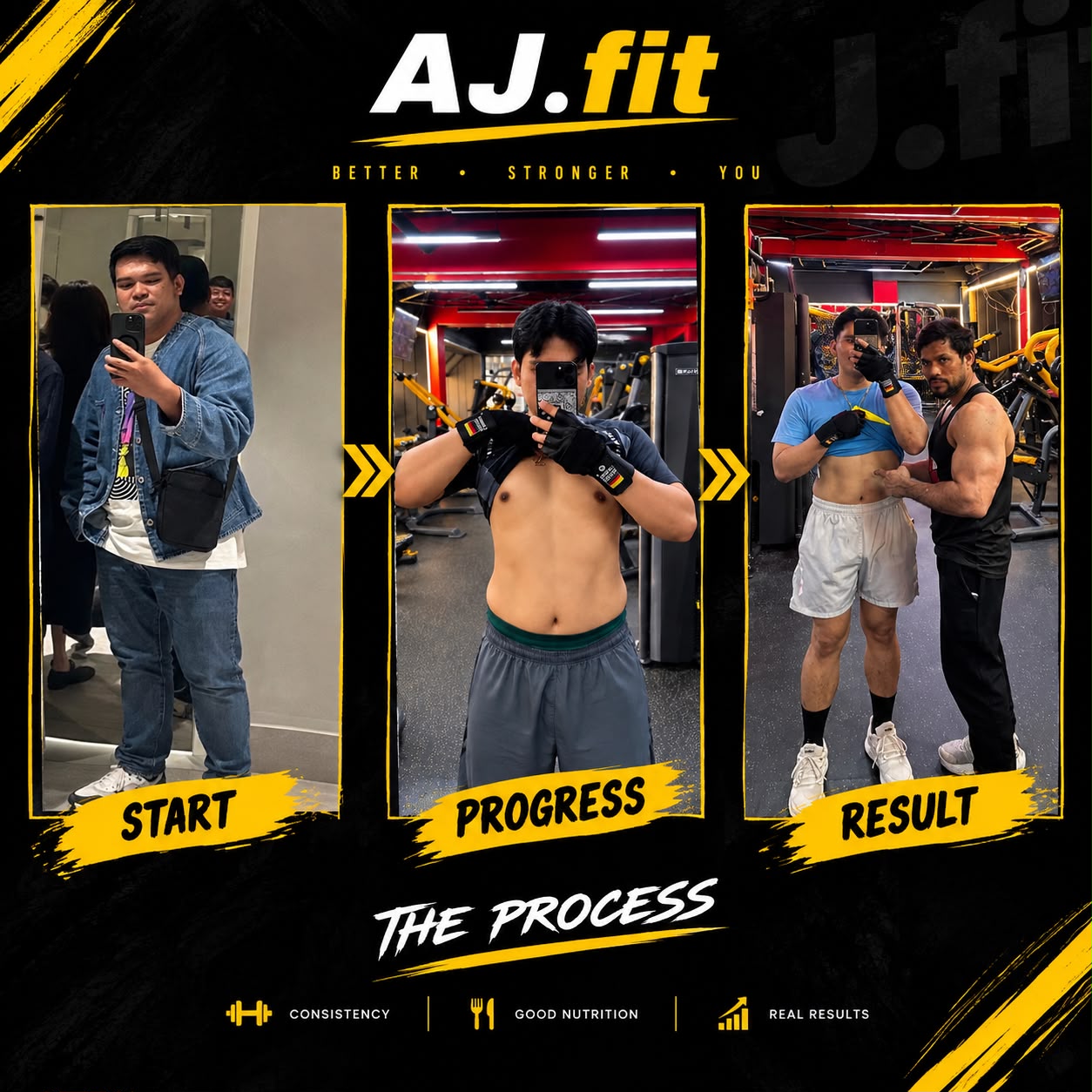 Before and after an20 kg weight loss