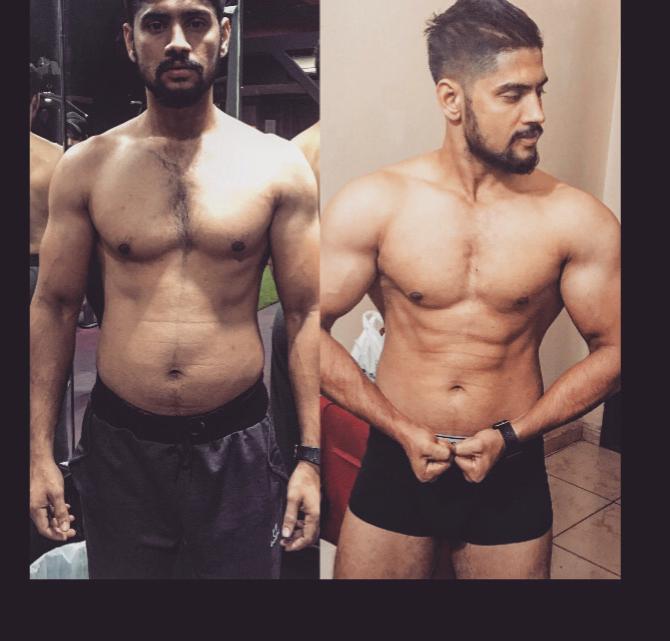 From excess body fat to a muscular, competition-ready physique through dedicated training and discipline.