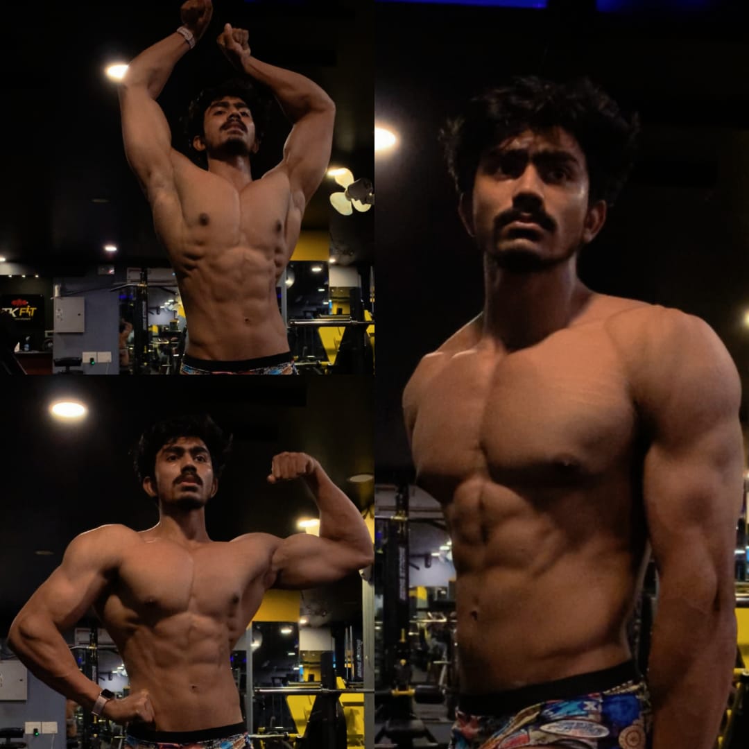 A muscular, competition-ready physique showcasing muscle development, definition, symmetry, and strength through dedicated training and conditioning.